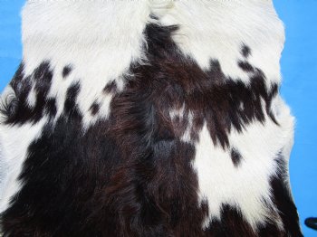 38 by 26 inches Authentic Goat Hide, Rusty Black and White Fur Pattern for $44.99