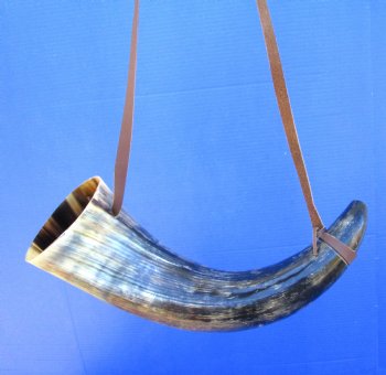 19 inches Large Viking War Horn, Buffalo Blowing Horn with Leather Strap - Buy this one for $32.99