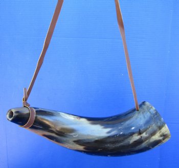 18-1/2 inches Large Viking War Horn, Buffalo Blowing Horn with Leather Strap - Buy this one for $32.99