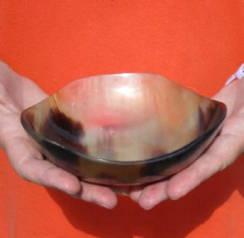 6 inches Buffalo Horn Bowls with Wavy Edge<font color=red> Wholesale</font> - 9 @ $10.75 each