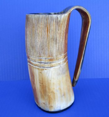 6-3/4 inches Buffed and Carved Horn Beer Mug with a Hand Scraped Rustic Look (16 oz) for $39.99