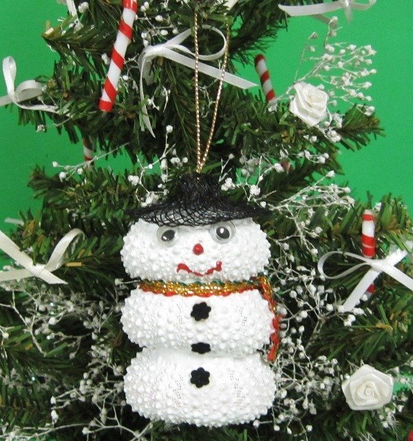 seashell snowman ornaments