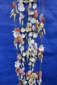 48 inches Large Seashell Wind Chime with numerous strands of colorful shells - $21.99 each