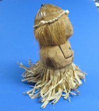 9 to 11  inches Painted and Carved Coconut Monkey Hula Dancer wearing a Grass Skirt and Seashell Head Band - $7.99 each; 6 @ $5.80 each