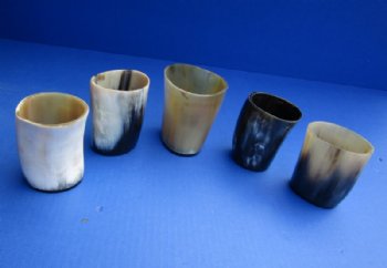 3 inches tall Cattle Horn Cups, Drinking Glasses <font color=red> Wholesale</font>  - 30 @ $3.15 each