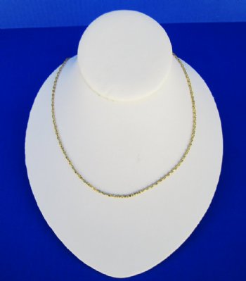 <FONT COLOR=RED> Wholesale</font> 18 inches Electroplated Thin Rope Style Gold Chains for Sale in Bulk Case of 50 @ $2.45 each