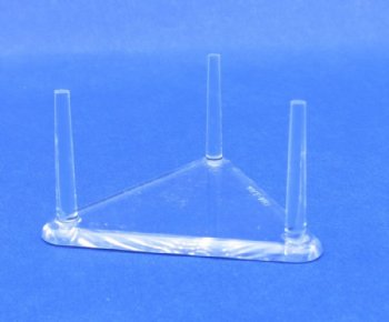 2-1/2 inches 3 Leg Small Plastic Triangle Display Stand  - Packed 12 @ $1.44 each (Seashells not included)