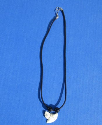 18 inches Tiger Shark Tooth Necklaces with 3/4 to 1 inch Teeth - 10 @ $3.30 each