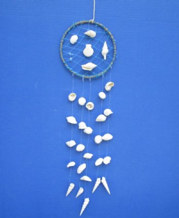 23 inches Seashell Dream Catcher Wall Decor with Assorted Shells - 5 @ $5.80 each