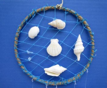 23 inches Seashell Dream Catcher Wall Decor with Assorted Shells - 5 @ $5.80 each