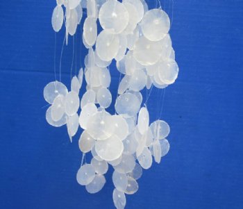 10 inches long Small White Capiz Shell Wind Chime with 23 Rows of 1 inch Capiz - $8.99 each; 3 @ $6.75 each