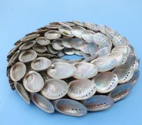 10 inches Real Abalone Shell Wreath or Seashell Candle Holder, with a silver tone - Pack of 1 @ $12.99 each; Pack of 2 @ $11.50 each