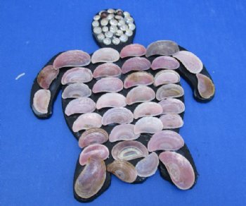 8 inches Seashell Turtle Wall Plaque - 4 @ $3.95 each